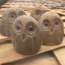 Cobble stone owl outdoor ornament Featured Image
