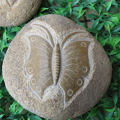 OEM Customized Cobble Pebble Stone -
 Carved stone butterfly craft – Magic Stone