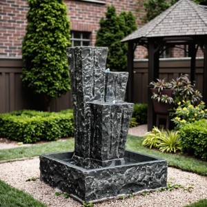 Rectangle Indoor Home Decor Waterfall Decorative Fountains Handmade LED Waterproof for Office Garden Wedding Party
