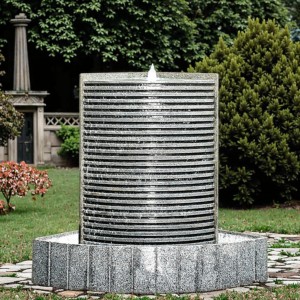 Hand Carved Natural Stone Granite Wall Fountain for Outdoor Garden for Backyard Decking and Park Application