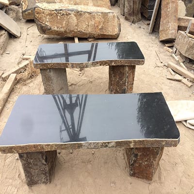 Rapid Delivery for Outdoor Garden Sculpture -
 Basalt bench full cut – Magic Stone