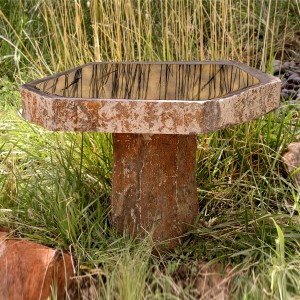 baslt bird bath