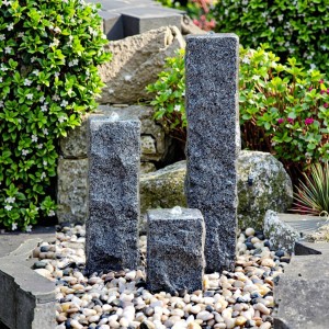 Hand-Carved Granite Water Fountain for Outdoor Garden