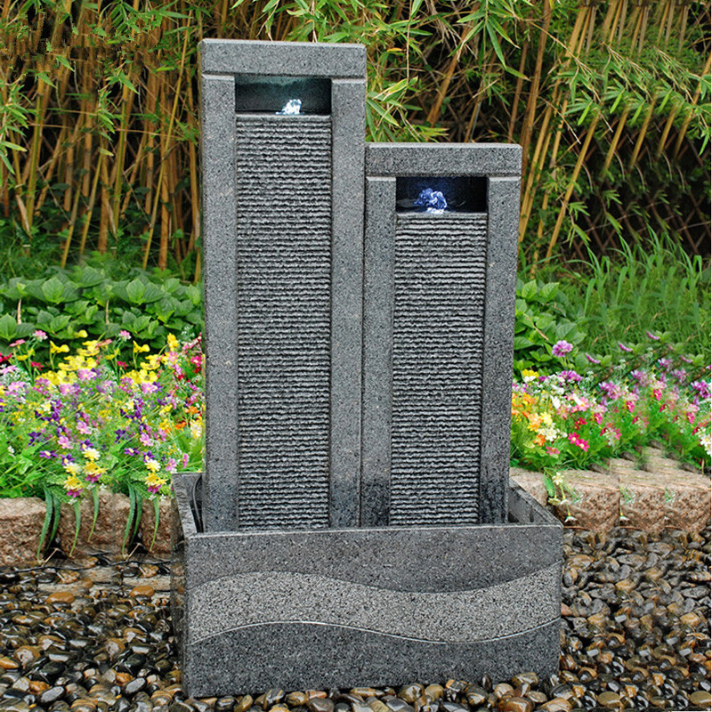 6929-100-808-1 Outdoor granite water fountain Electra_副本