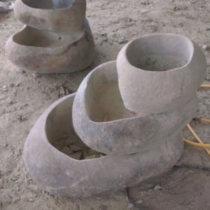 Pebble stone water fountains garden