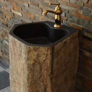 Pedestal ohun ọṣọ basalt ọwọn ihò ìtẹbọ