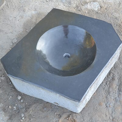 Hot-selling Garden Water Fountain -
 Polished surface basalt basin sink – Magic Stone