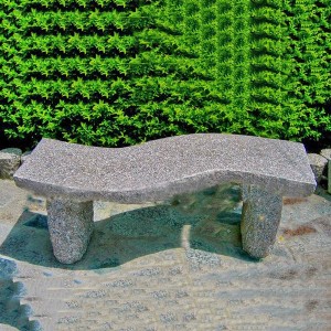 Wave granite garden bench for sale