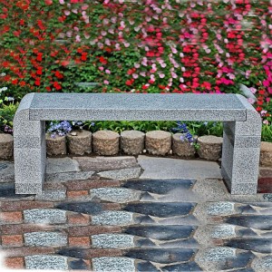 Outdoor cheap price granite stone garden long bench