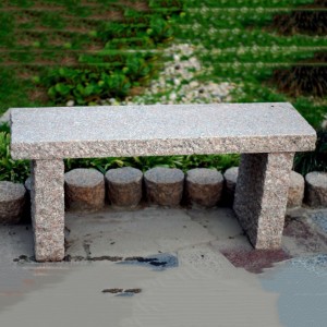 Custom granite park bench outdoor