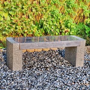 Granite long bench outdoor for garden