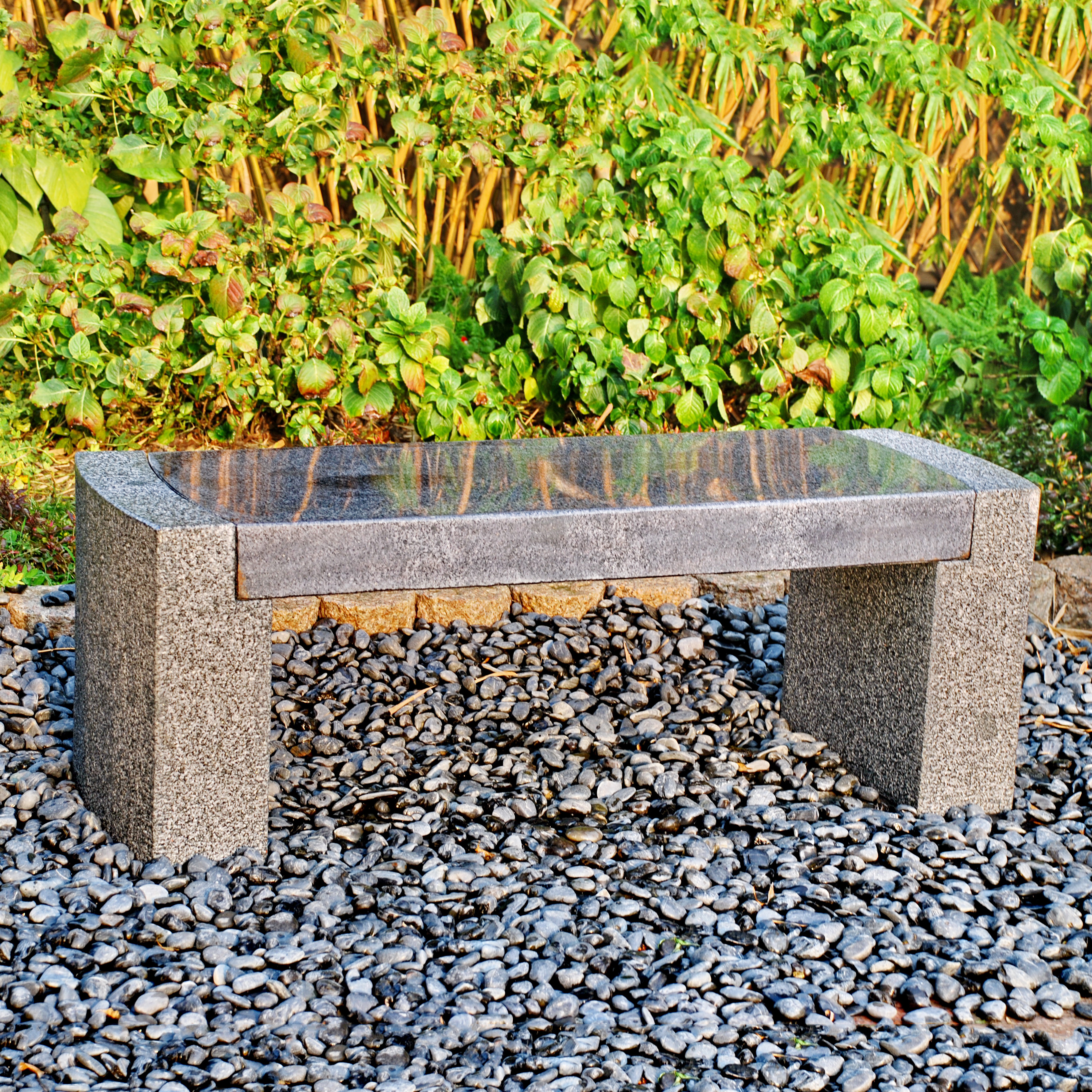 Granite long bench outdoor for garden Featured Image