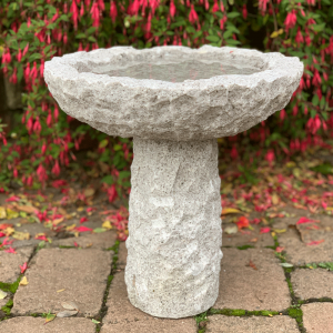 granite column birdbath