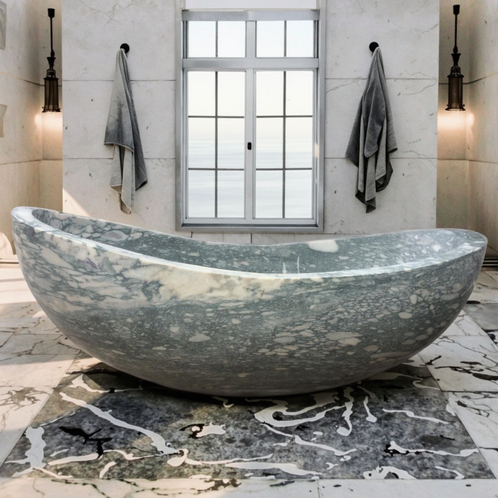 Marble Bathtub: Soaking Sanctuary of Luxury and Serenity