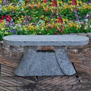 Oval black granite bench cheap Chinese supplier