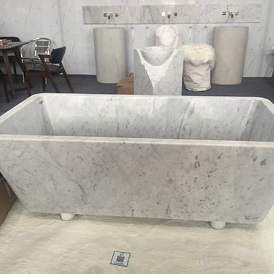 One of Hottest for Basalt Bench -
 Rectangle marble stone freestanding bathtub – Magic Stone