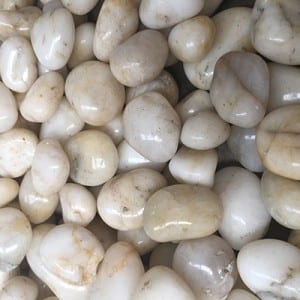 High Polished White Pebble Stone, 1-2cm / 2-4cm / 3-5cm/ 5-8cm