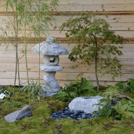 Japanese Stone Lantern Rankei Lantern Grey
