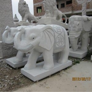 Naturlig storlek marmor elefant staty