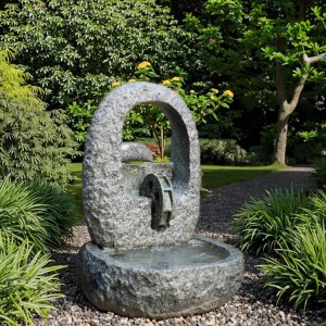 Contemporary Indoor Rock Waterfall Fountains Classic Cascading Decorative Stone Statue Large Size for Outdoor
