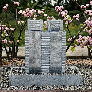 European Style Natural Stone Fountain for Garden Courtyard Hand Carved Granite & Sandstone for Outdoor Yard Decor Park Hotel Use