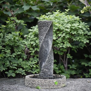 Hand Carved Natural Granite Outdoor Garden Water Fountain European Style Sculpture Flowing Water Features Stone Material Product