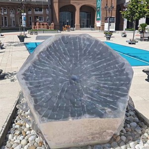 Handcrafted Basalt Water Column Fountain on sale