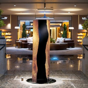 Durable Basalt Column Fountain for Long-Lasting Outdoor Display