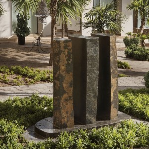Rustic Basalt Column Water Fountain for Outdoor