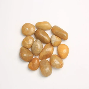 Wholesale High Polished Yellow Pebble Stones