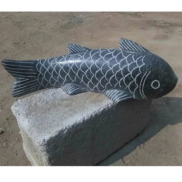 Factory Price For White Marble Buddha Statues -
 Granite garden fish stone carving – Magic Stone