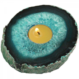 Agate Candle Holder Decorative Natural Stone Tea Light Holder
