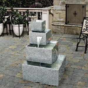 Elegant Natural Stone Garden Granite Fountains Patio Courtyard Decor and Garden Ornaments for Park Usage