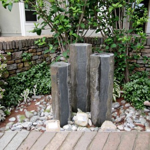 Polished flat top – basalt water fountain