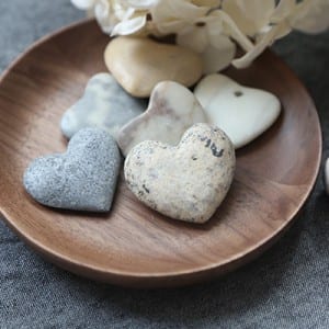 Heart shape promotional pebble gifts for birthday