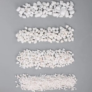 Decorative Natural Snow White Pebble Stones for Garden Landscaping