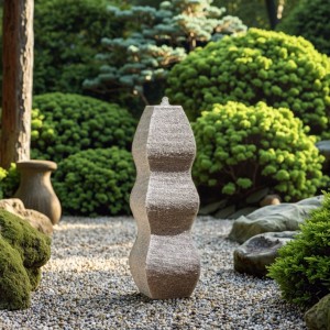 Traditional Basalt Rock Water Fountain Ornaments Outdoor Garden Hotels Landscape Decoration