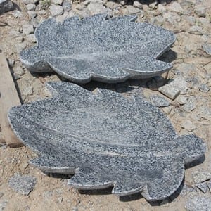 Best Price for Marble Water Fountain -<br />
 Leave shape granite stone birdbath for garden decor - Magic Stone