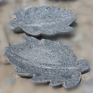 Leaf shape granite stone birdbath for garden decor