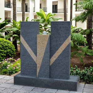 Customizable Outdoor Garden Ornament Hand Carved Granite Stone Water Fountain for Courtyard Park & Hotel