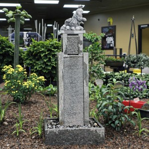 Customized Indoor/Outdoor Grey Granite Water Fountain Hand Carved Stone Garden Decor for Lake or Hotel Application