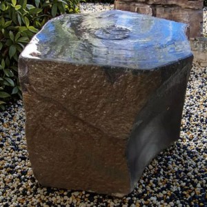 Natural basalt fountain water feature for garden decor
