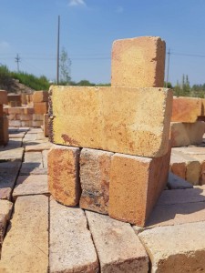 Yellow Wall Brick Mosaic Clay Tile for Indoor Outdoor Decoration – Rough Finish