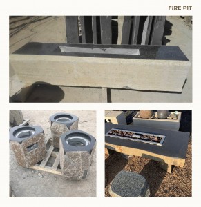 Natural Basalt Fire Pit for Outdoor Spaces