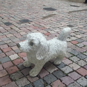 Customized Modern Design Granite Dog Sculpture Landscape Park Decoration Stone Carving