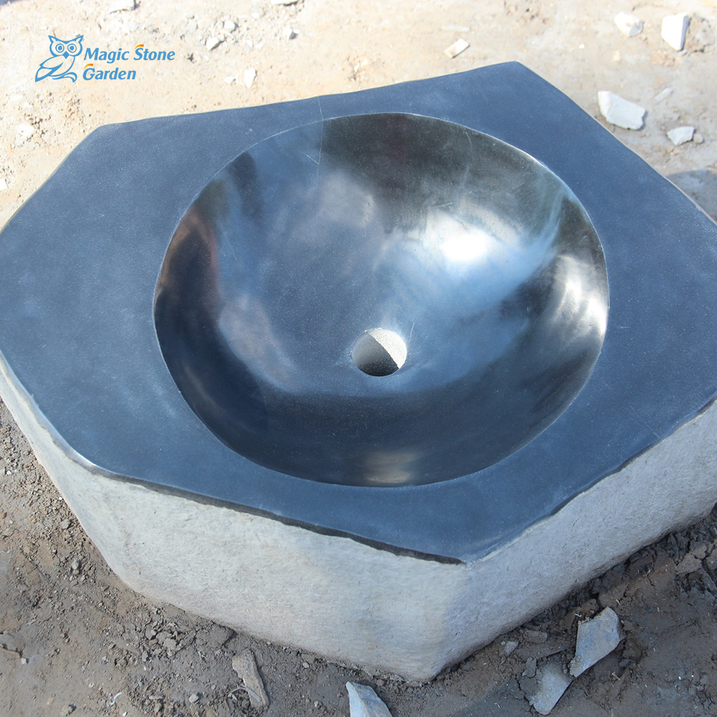 Natural Basalt Vessel Sink with Polished Bowl Featured Image
