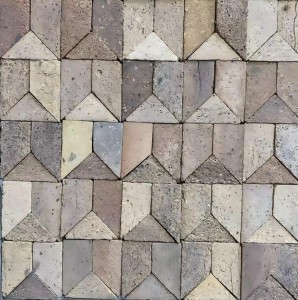 Yellow Wall Brick Mosaic Clay Tile for Indoor Outdoor Decoration – Rough Finish