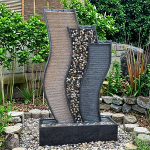 Customized Size Outdoor Granite Stone Water Fountain Elegant Garden Decoration for Park Courtyard