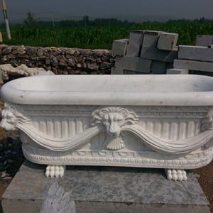 Renewable Design for Crushed Gravel -
 Bathroom decoration carved marble stone bathtub – Magic Stone