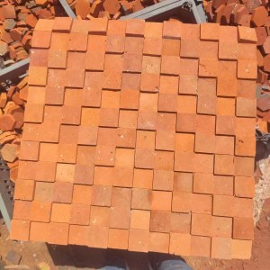 Direct Factory Supply Red Square Clay Mosaic Tiles Thin Solid Sintered Bricks for Wall & Floor Decoration